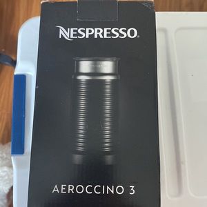 Nespresso Aeroccino 3, brand new, opened top of box for picture